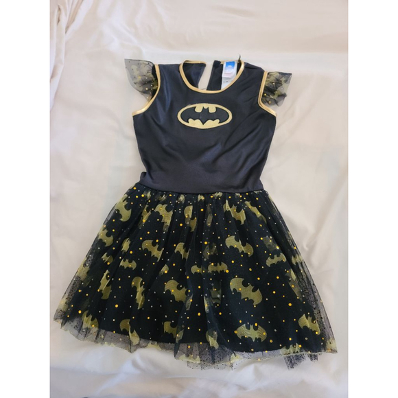 DC Comics Batman Superhero Dress L Black Gold Kids - Picture 2 of 8